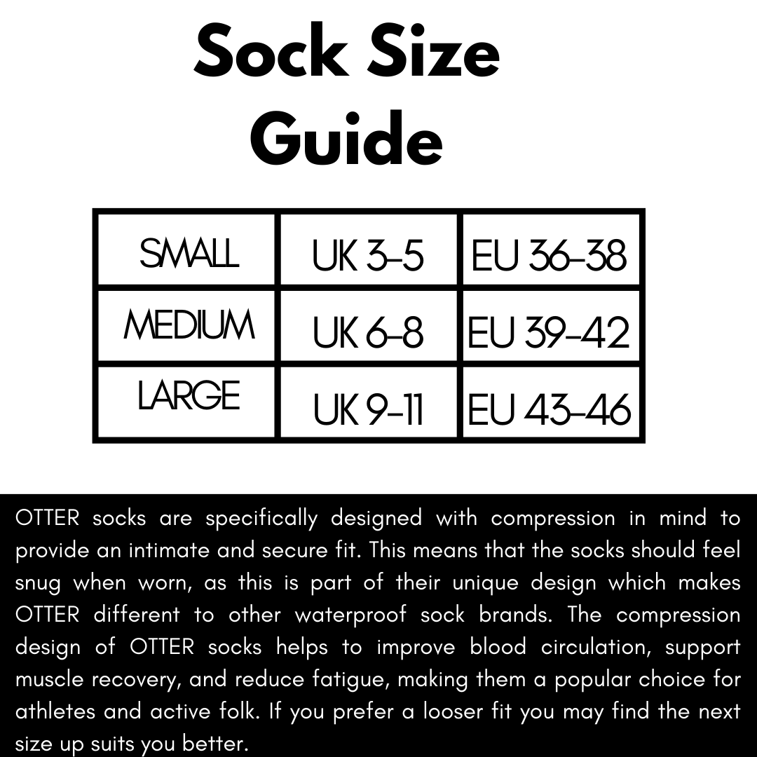OTTER waterproof socks PINK with BLACK heels