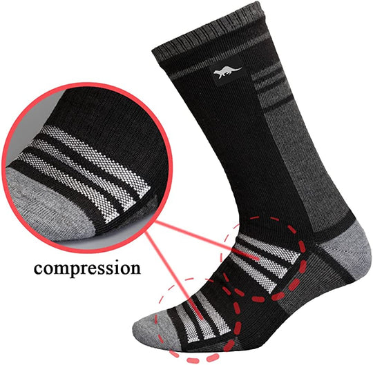 OTTER waterproof socks BLACK with GREY COMPRESSION STRIPES *READ DESCRIPTION*